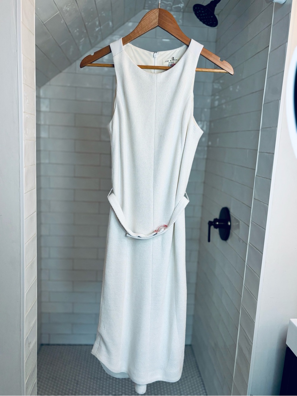 Rag & Bone White Sleeveless Knit Midi Dress